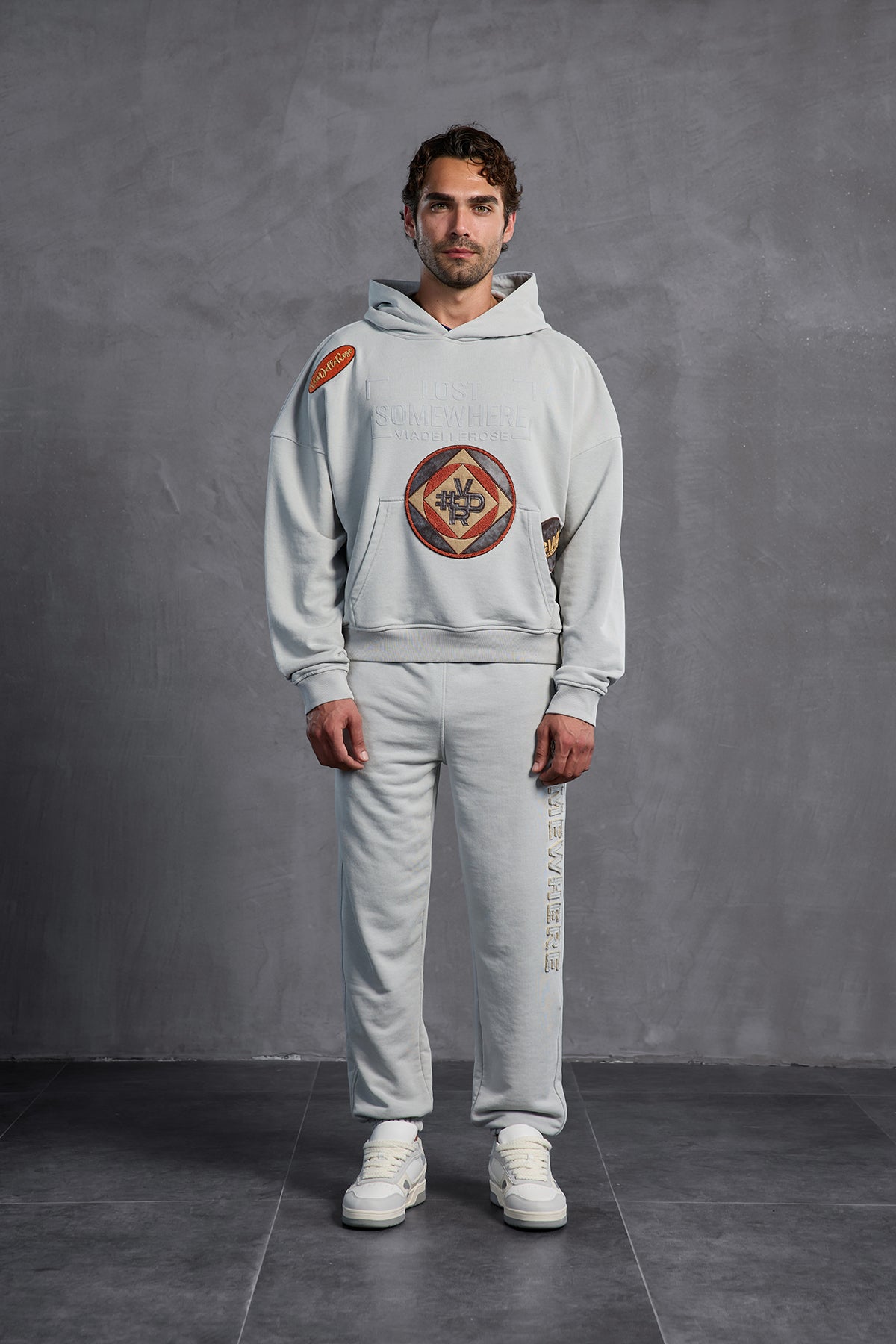 Gri Armalı Kapüşonlu  Sweatshirt 10002