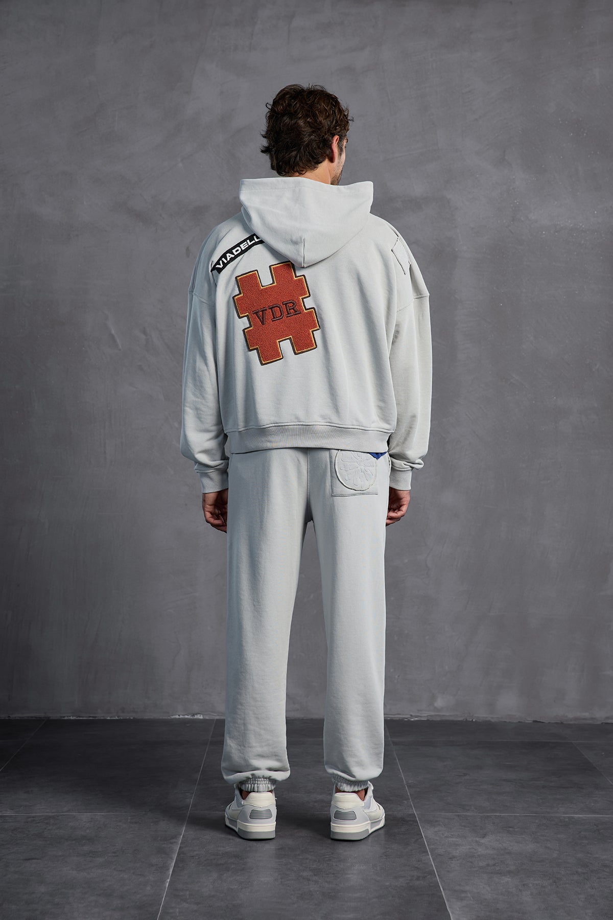 Gri Armalı Kapüşonlu  Sweatshirt 10002