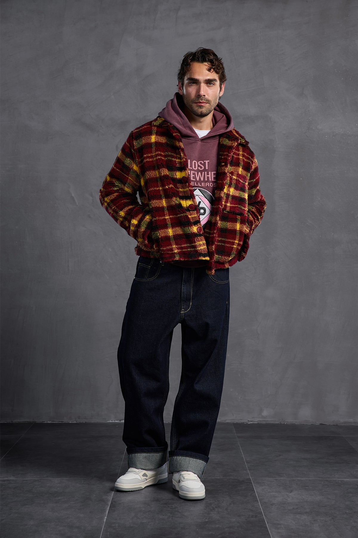 Bordo Armalı Kapüşonlu  Sweatshirt 10002