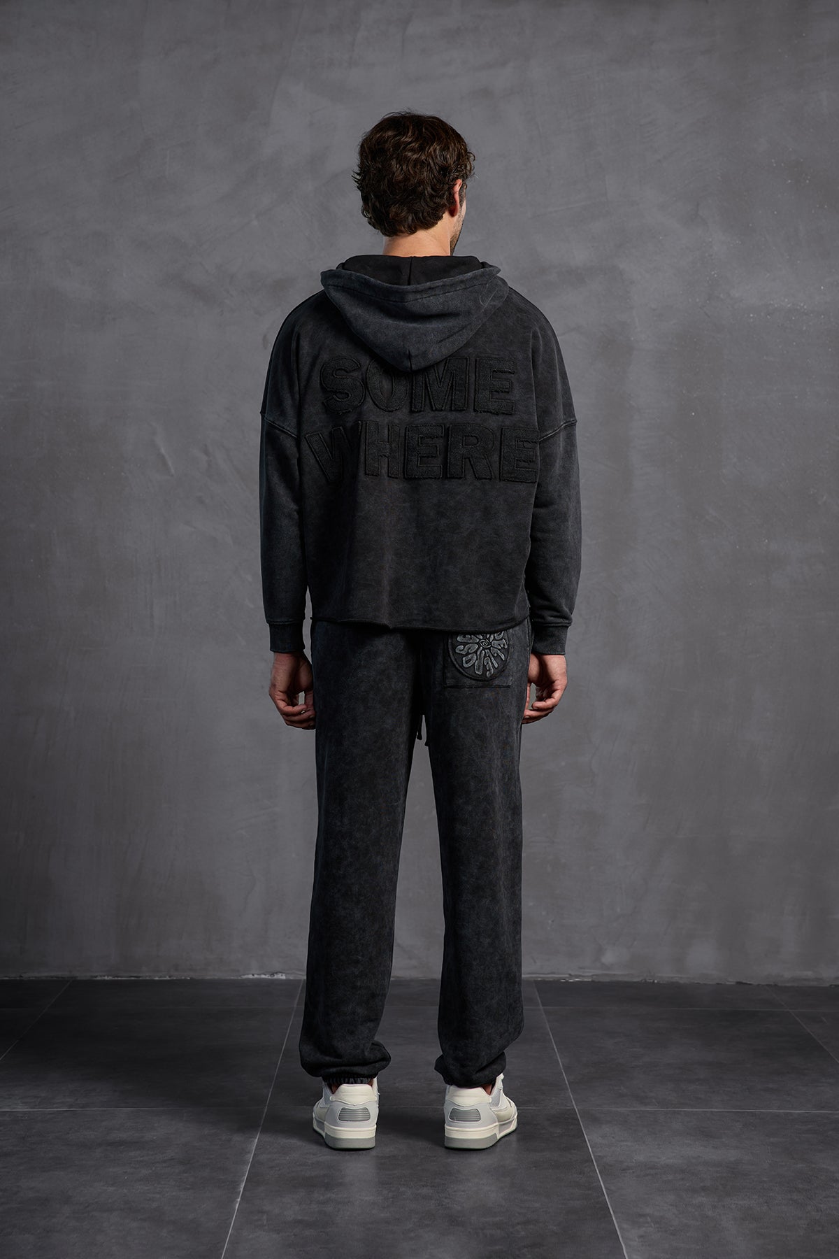 Siyah Armalı Kapüşonlu   Sweatshirt 10003