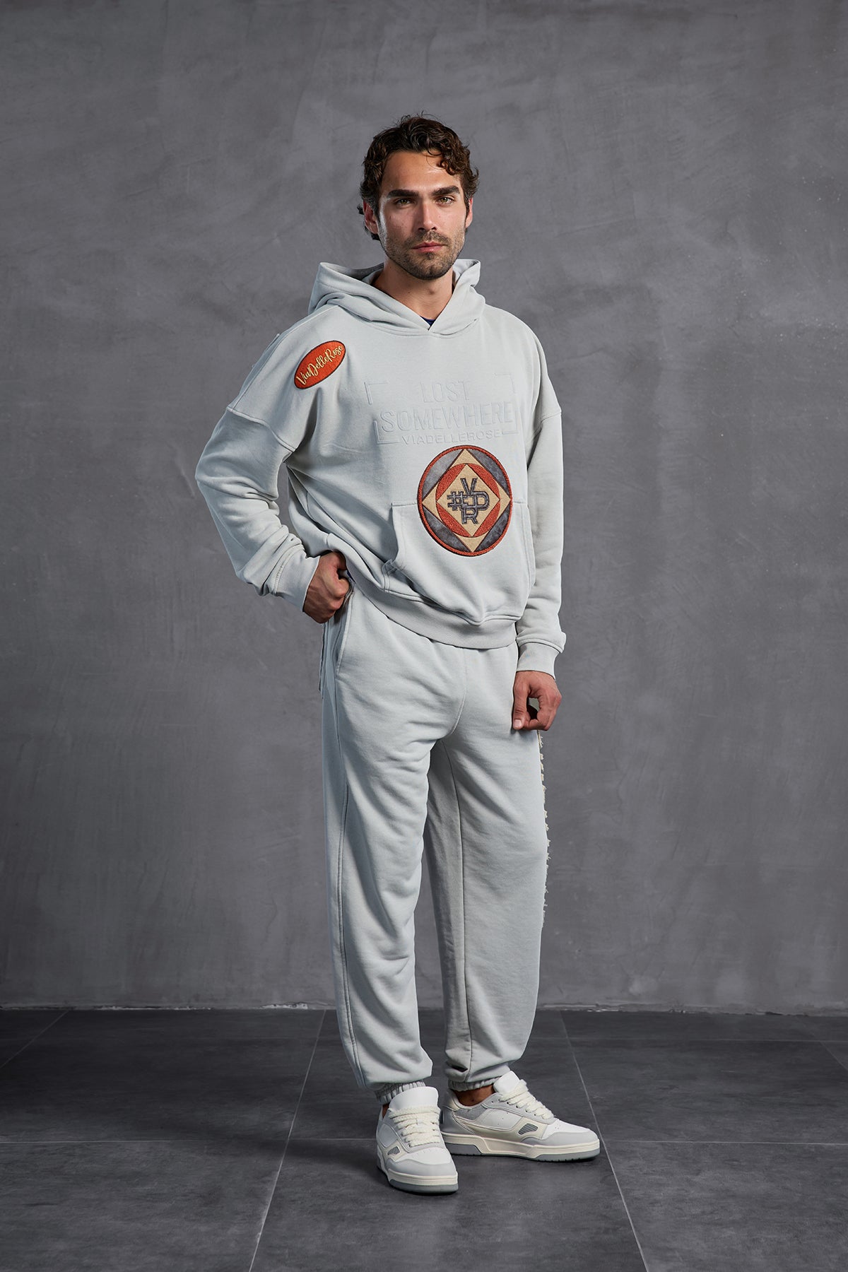 Gri Lastikli Dar Paça  Pantolon 10005