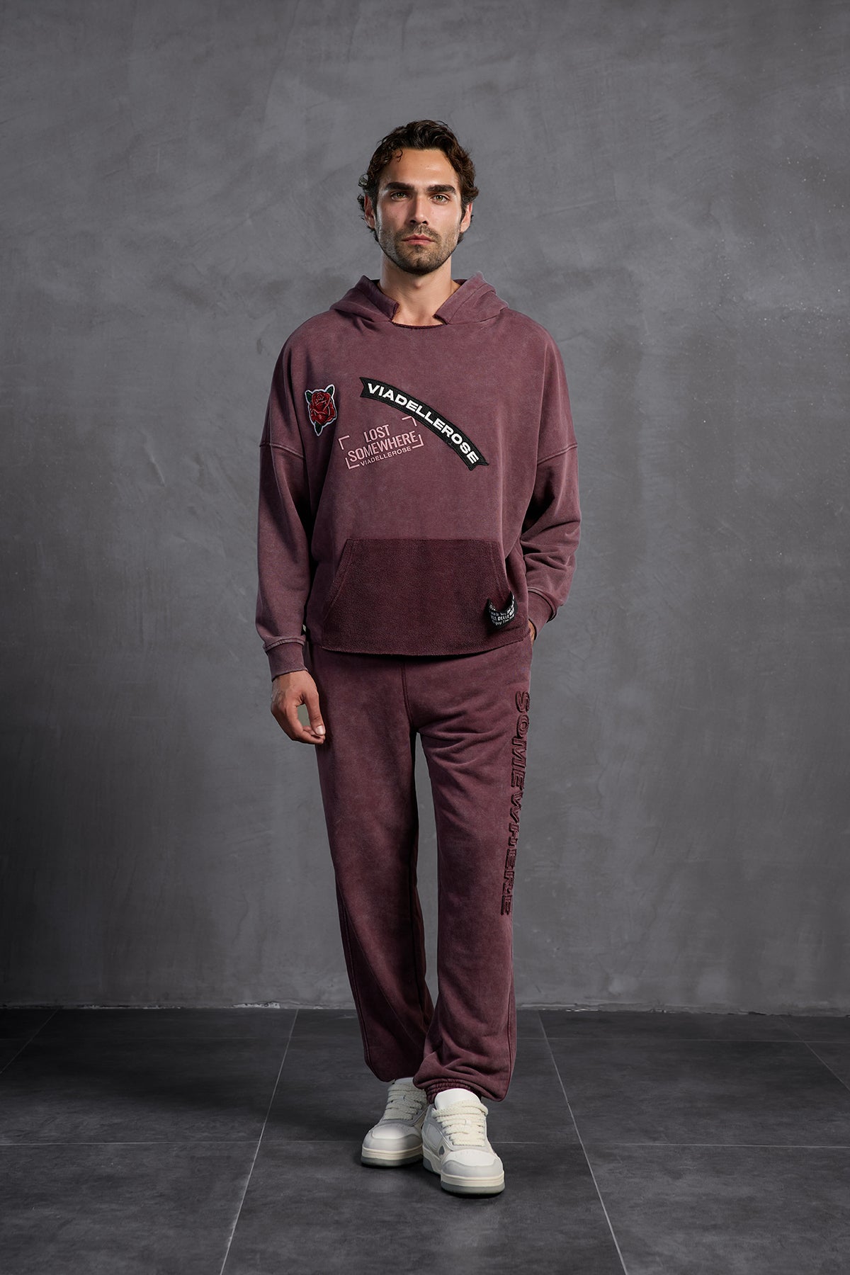 Bordo Lastikli Dar Paça  Pantolon 10005