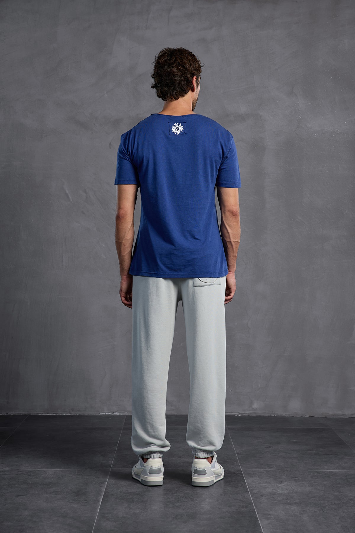 Mavi Bisiklet Yaka Baskılı  T-Shirt 10009