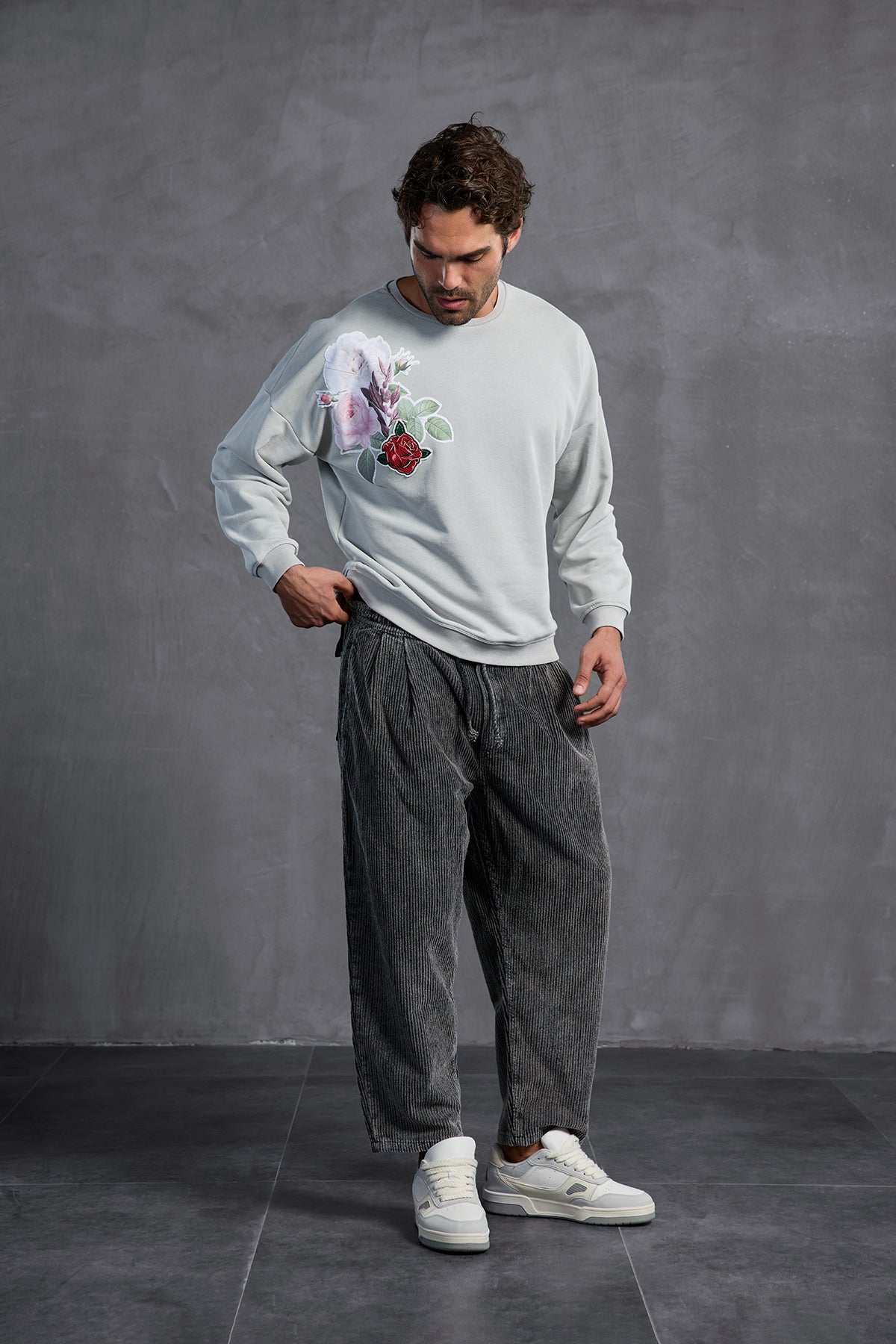 Antrasit Fitilli Kadife  Pantolon 10018