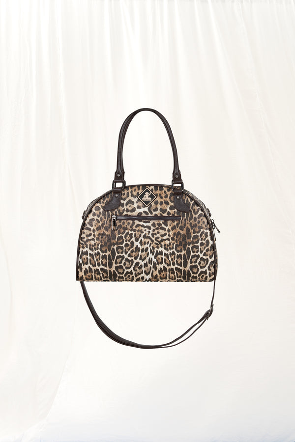 Leopar Deri Midi Tote Çanta Vıa2