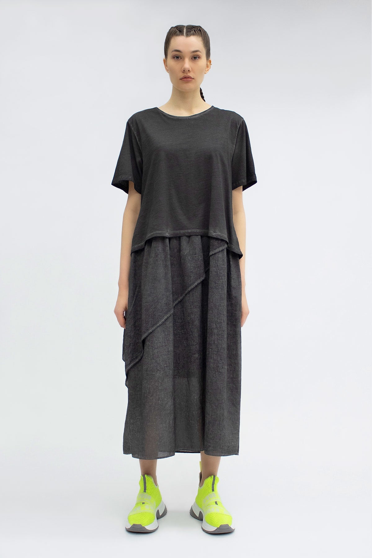 Antrasit  Elbise 5006