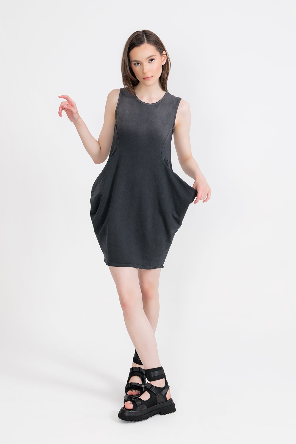 Siyah  Elbise 9202