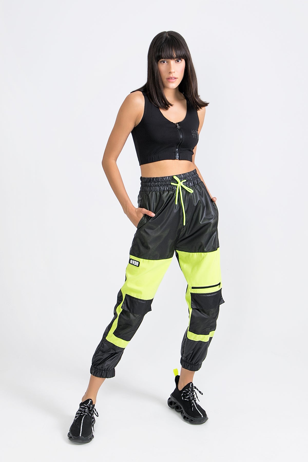 Siyah Açik Yesil  Pantolon 9257