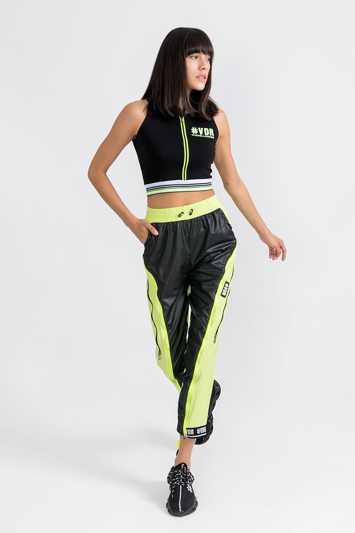 Açik Yesil Siyah  Pantolon 9288