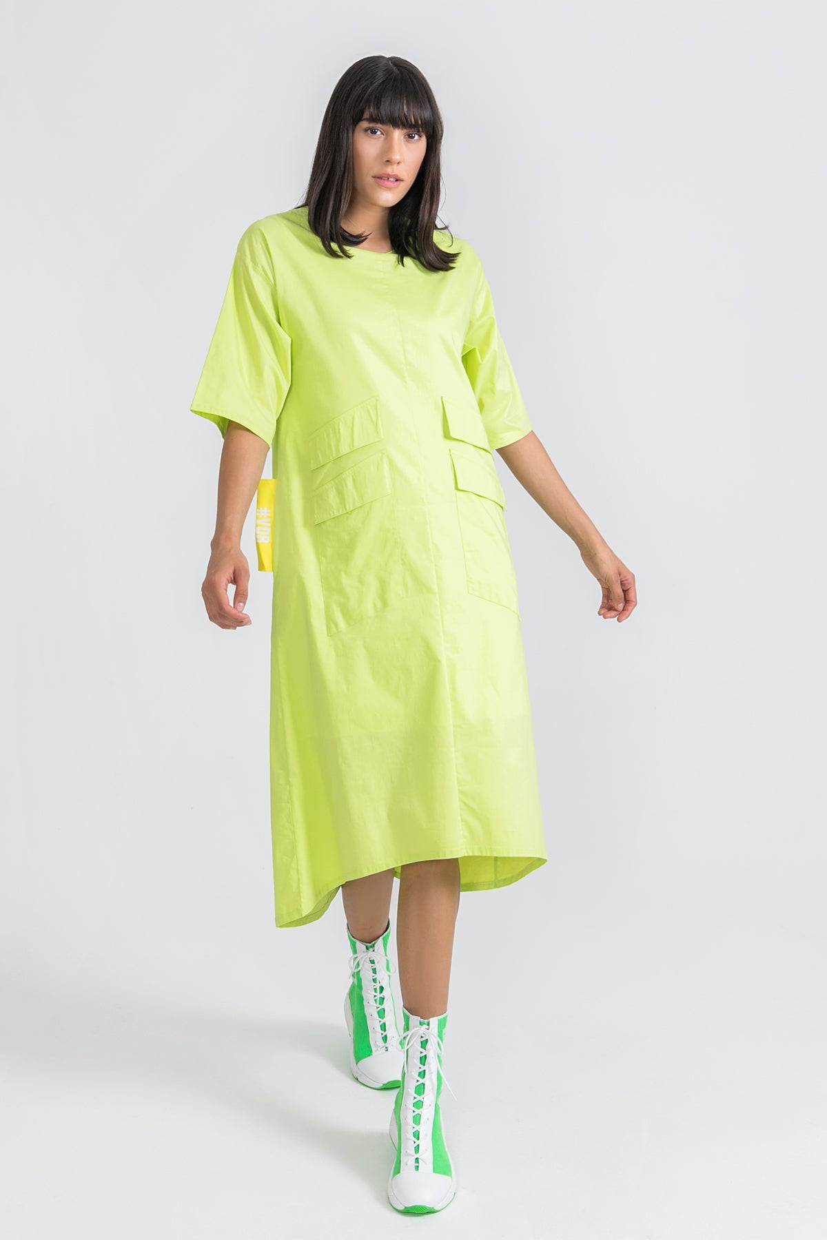 Açik Yesil  Elbise 9381