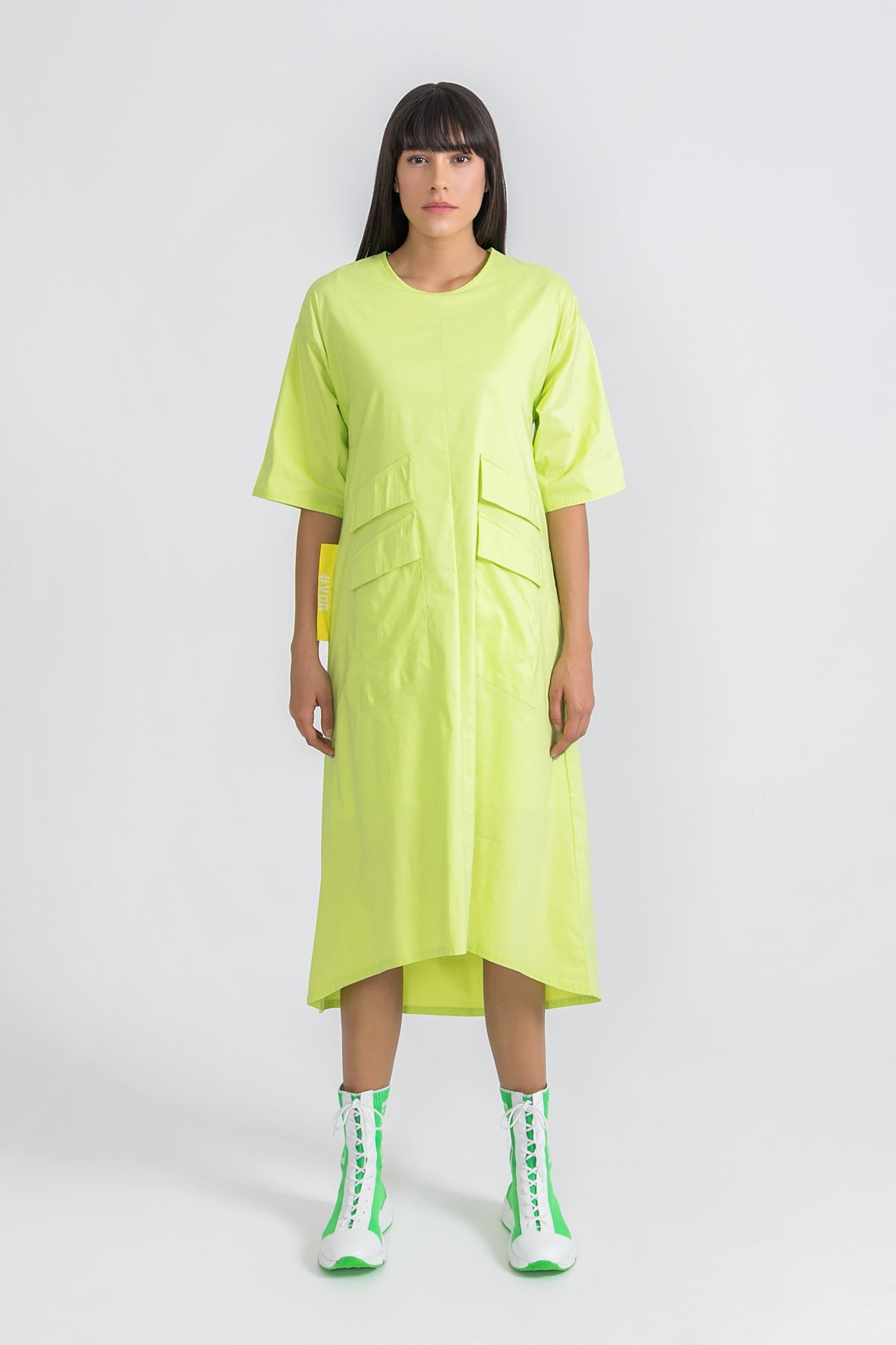 Açik Yesil  Elbise 9381