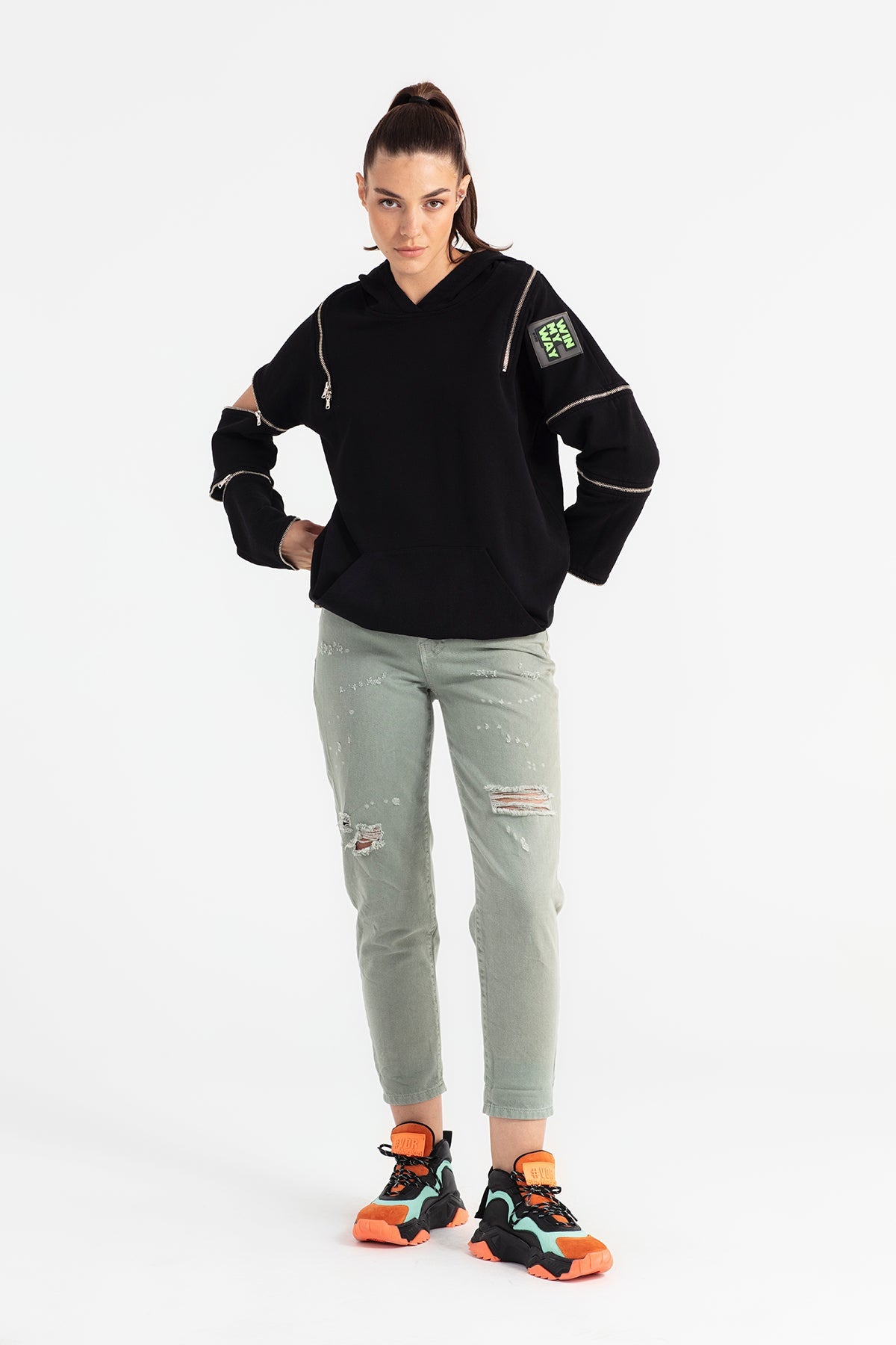 Siyah  Sweatshirt 11028