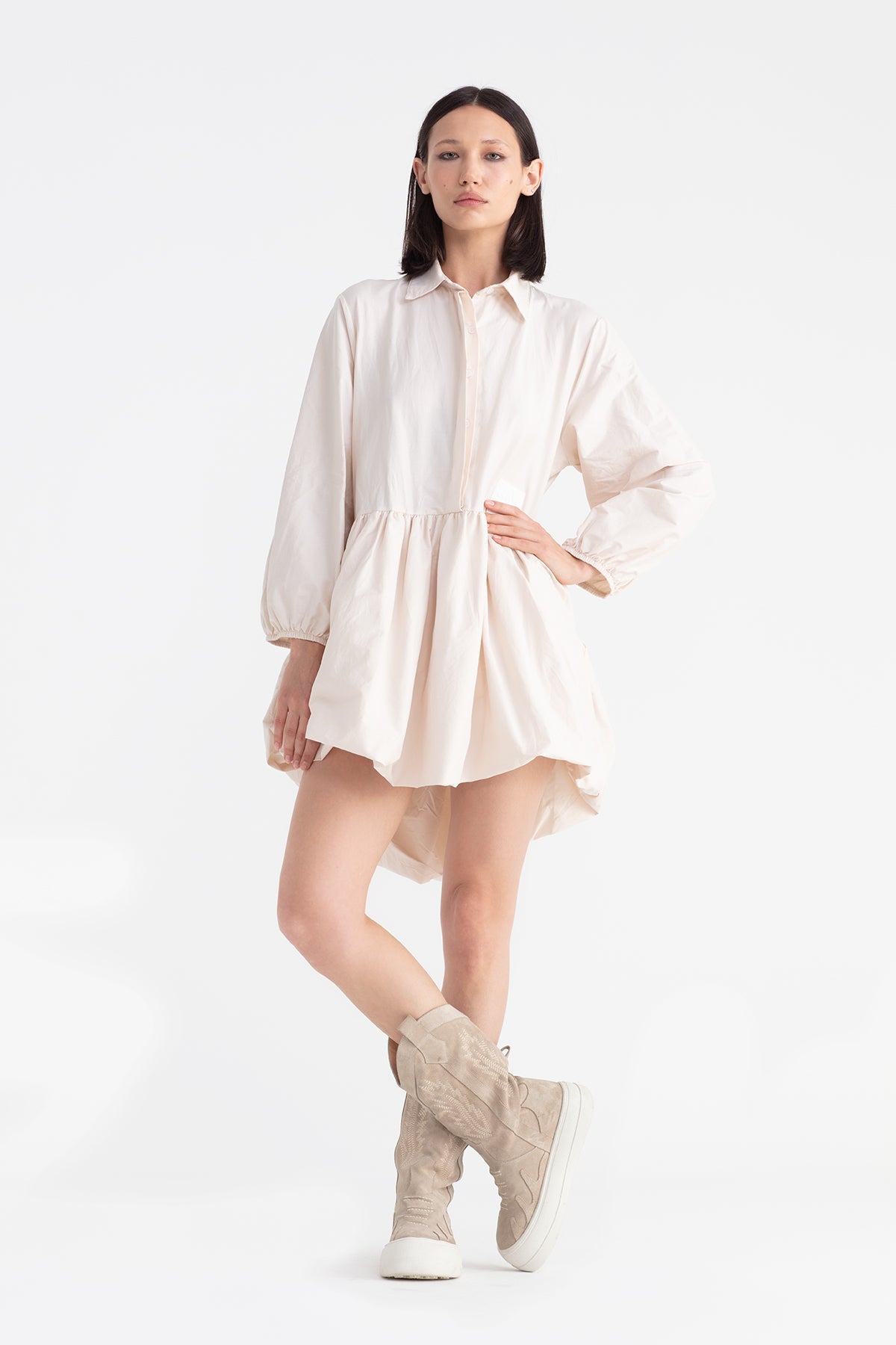Bej  Elbise 11259