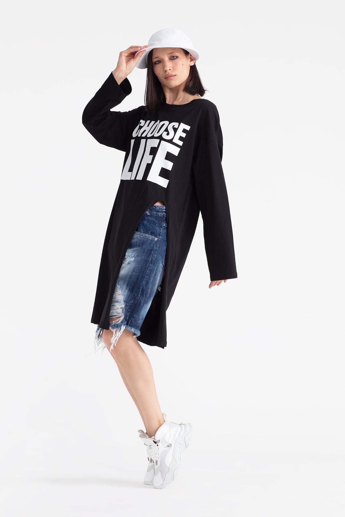 Siyah  Uzun T-shirt 11298