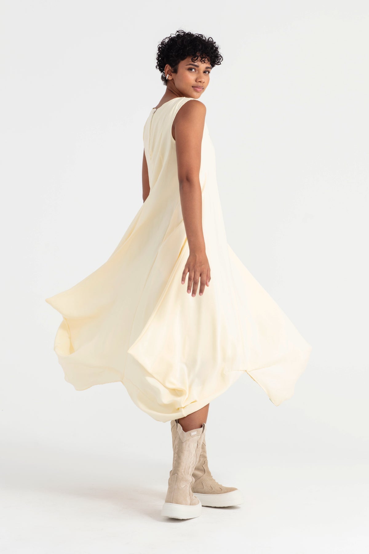 Pastel Sari  Elbise 11545