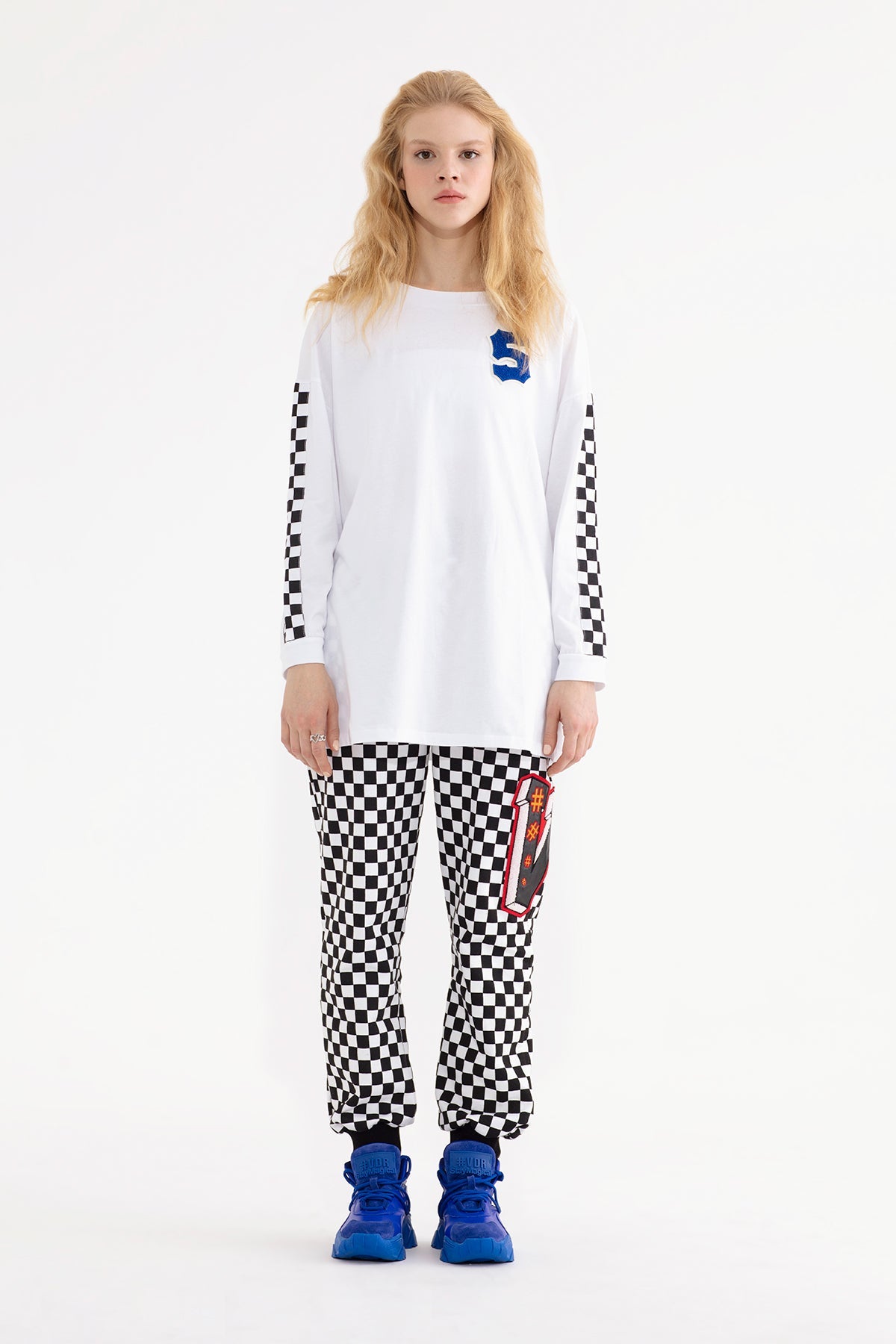 Beyaz  Uzun T-shirt 13078