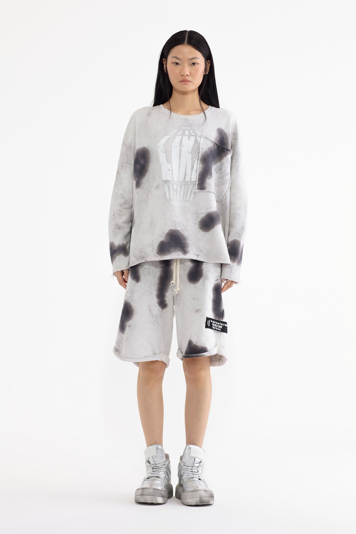 Beyaz Siyah  Sweatshirt 13282
