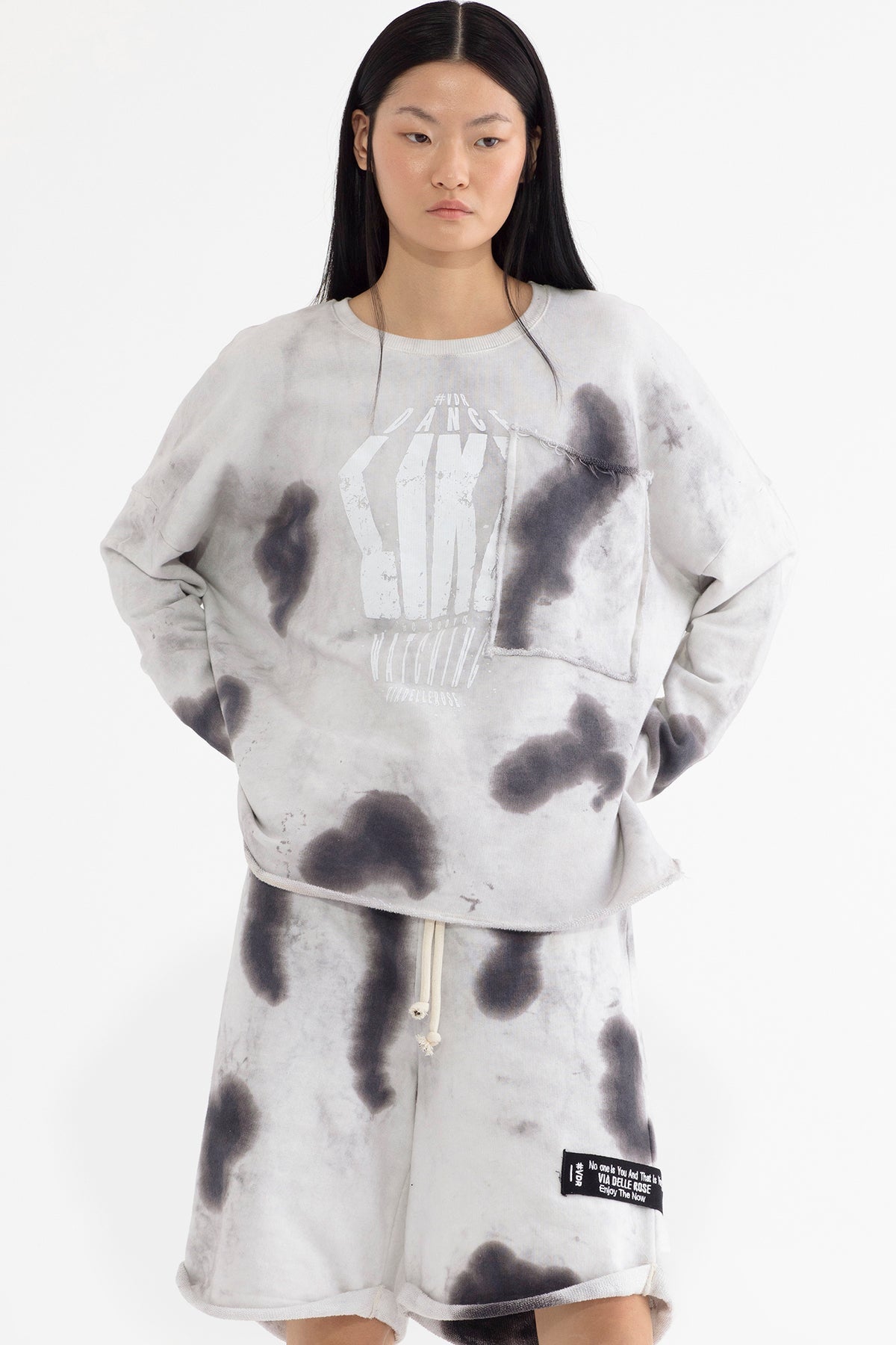 Beyaz Siyah  Sweatshirt 13282