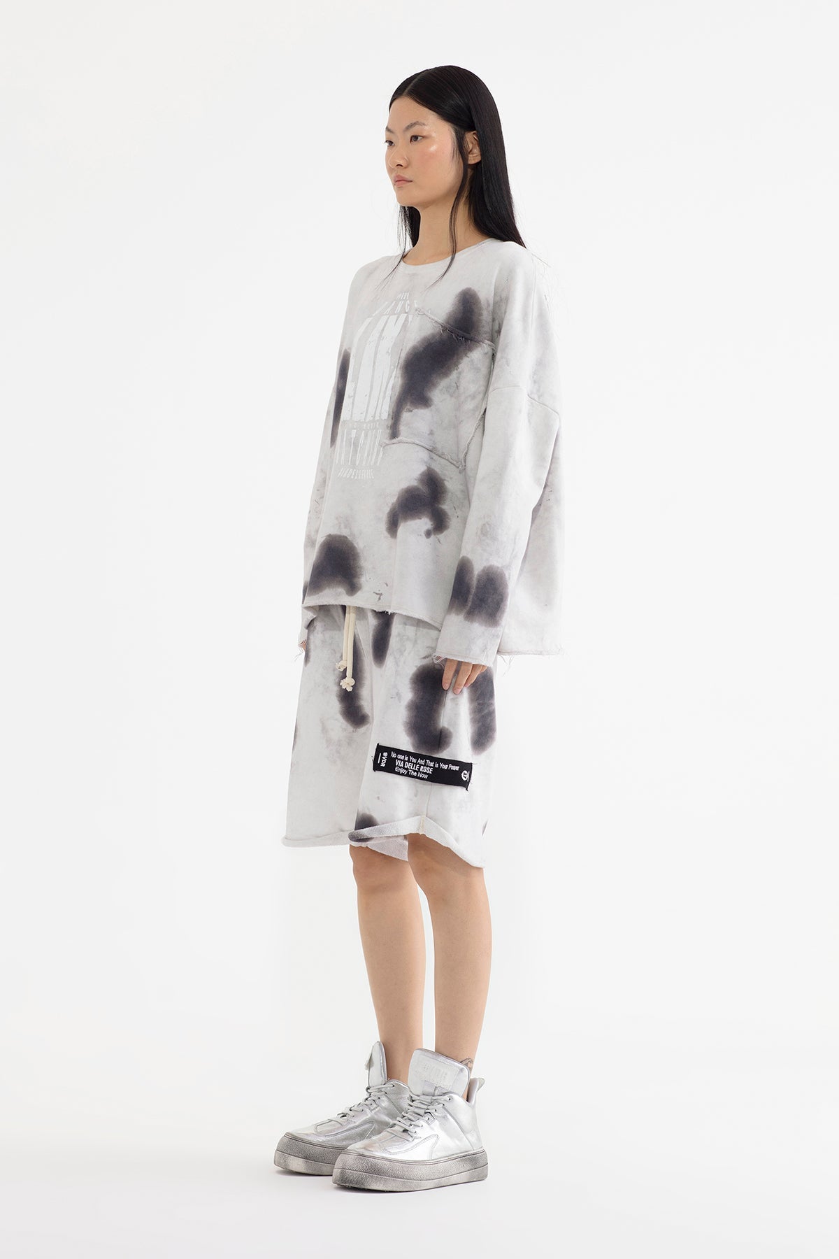 Beyaz Siyah  Sweatshirt 13282