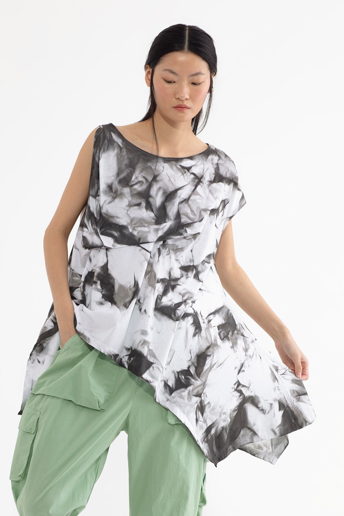 Beyaz Siyah  T-shirt 13402