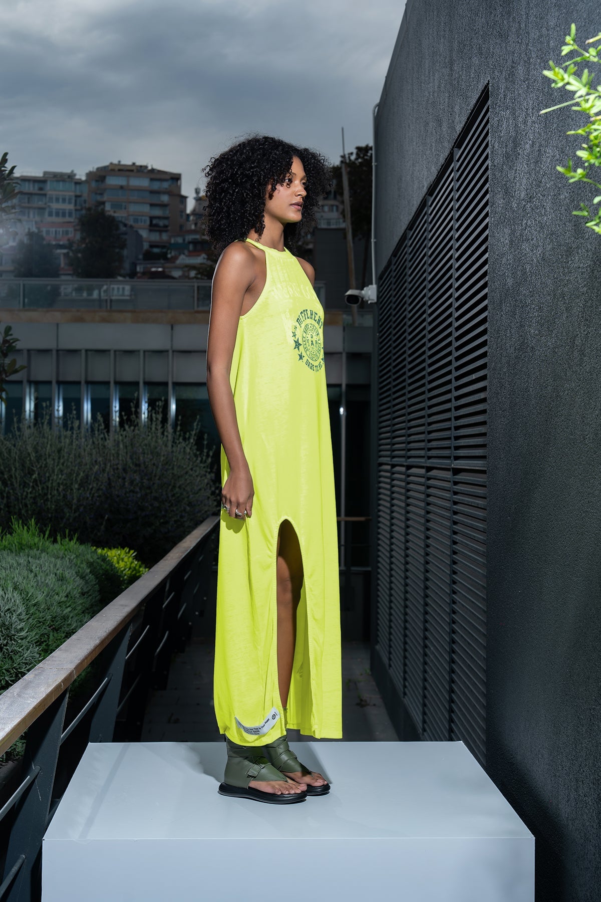 Sari Neon  Elbise 15158