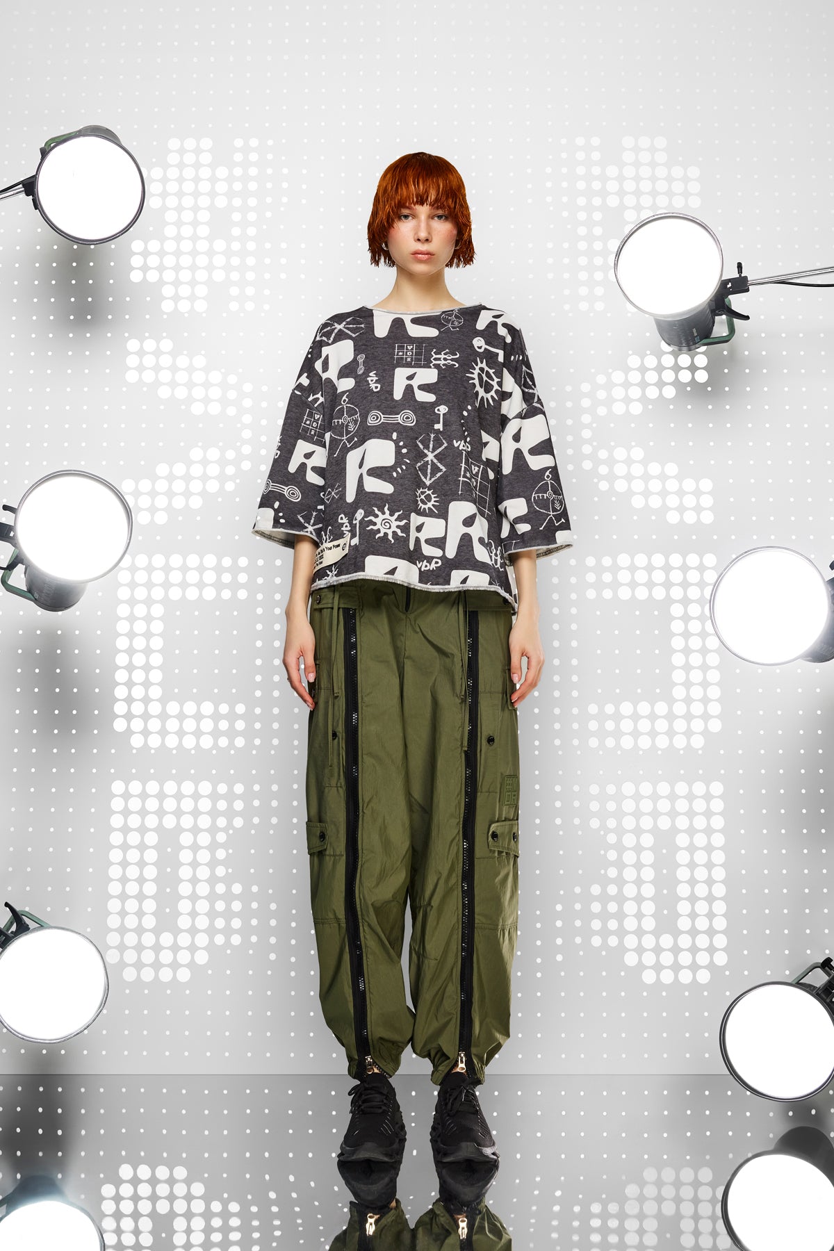 Siyah Ekru  Sweatshirt 15163