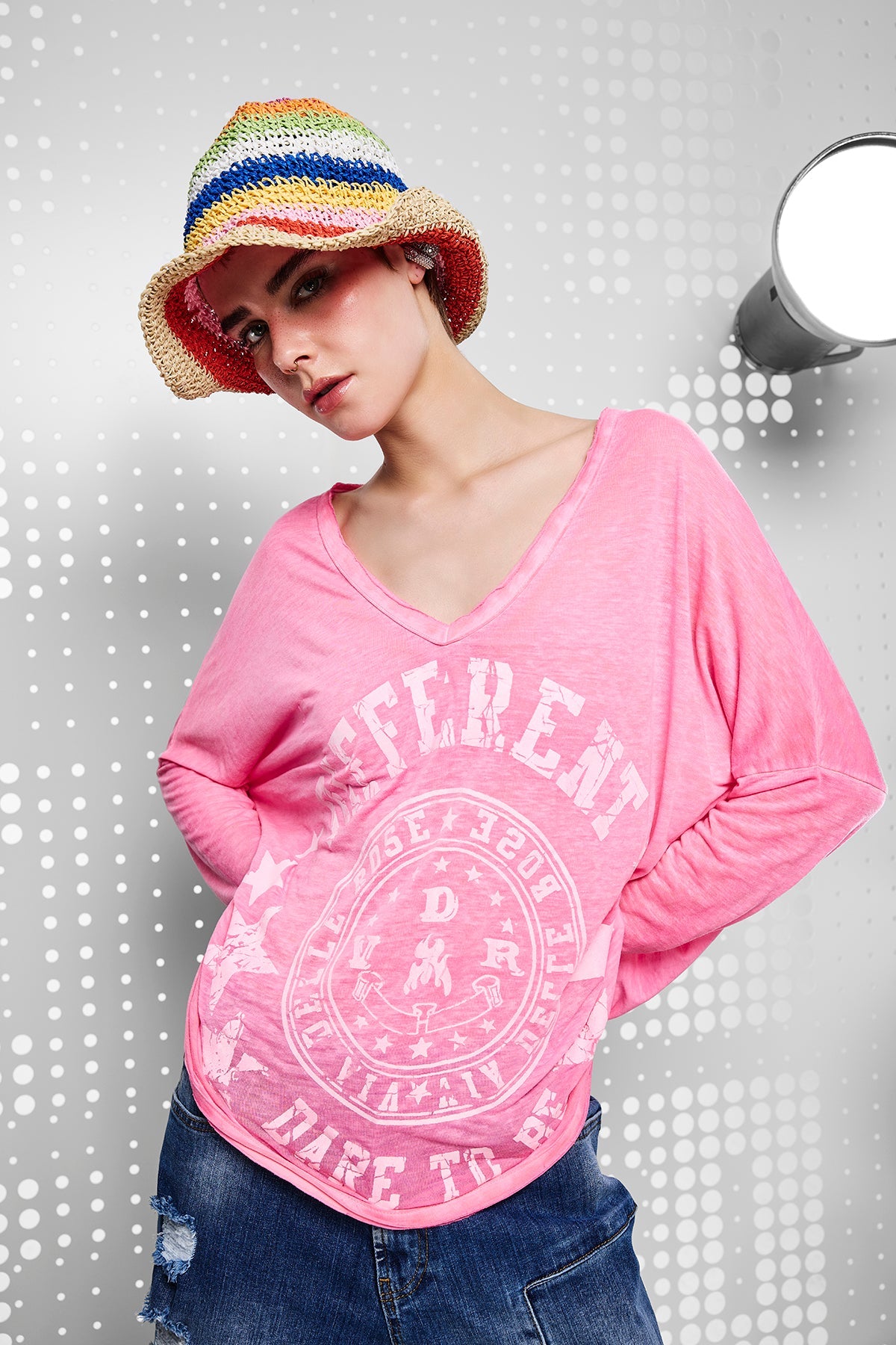 Pembe Neon  Uzun T-shirt 15171