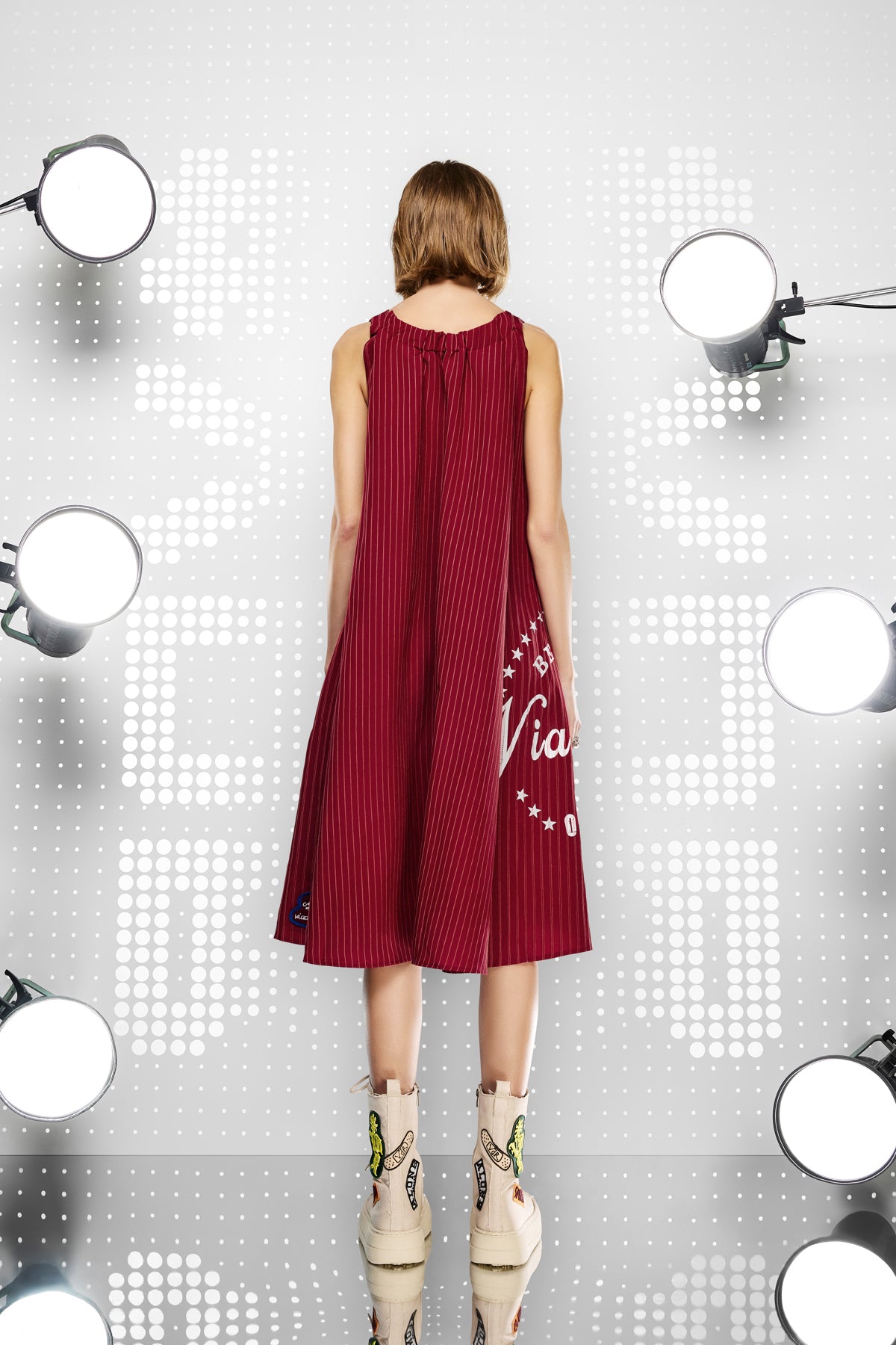 Bordo  Elbise 15349