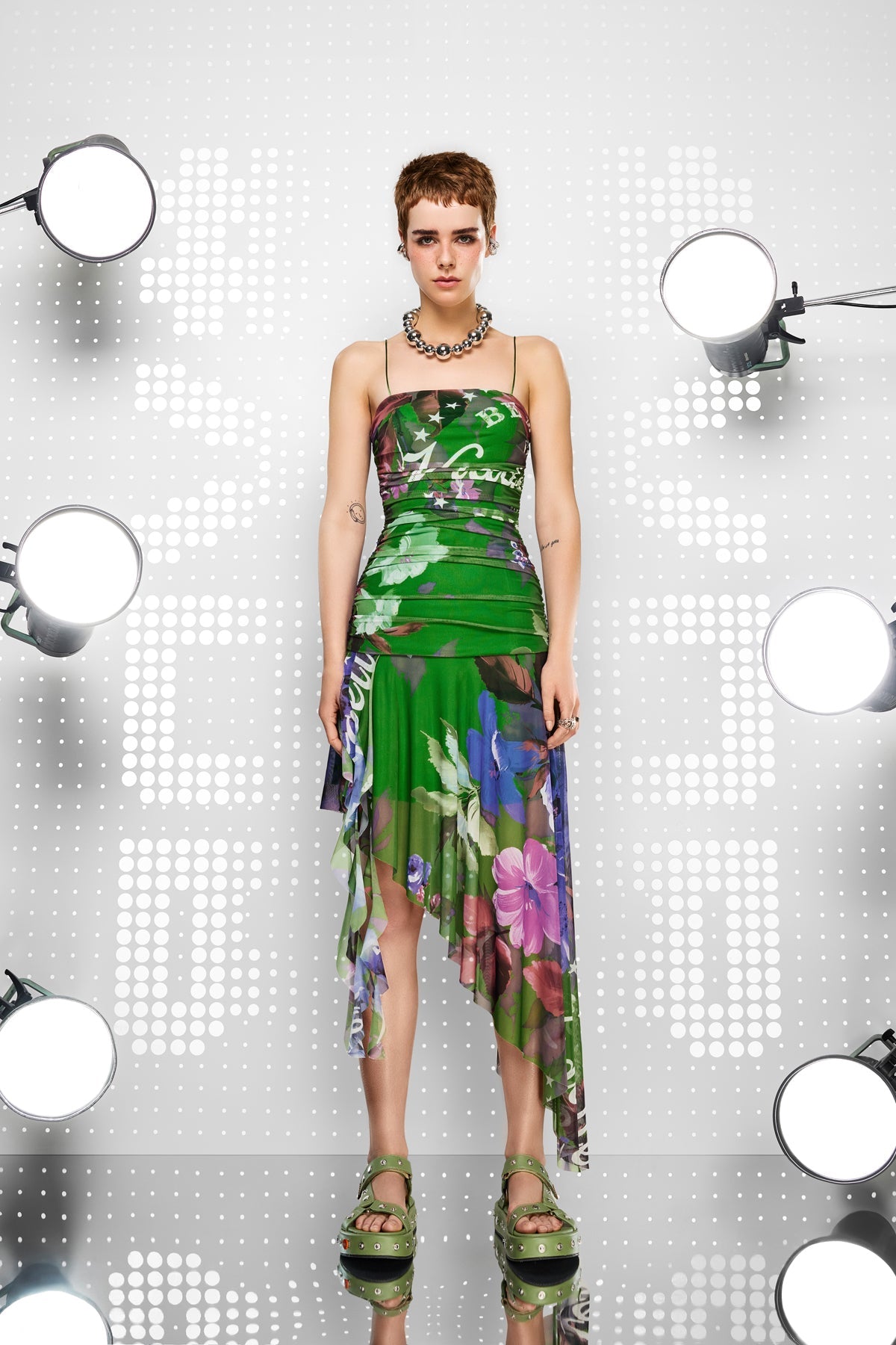 Yesil  Elbise 15367