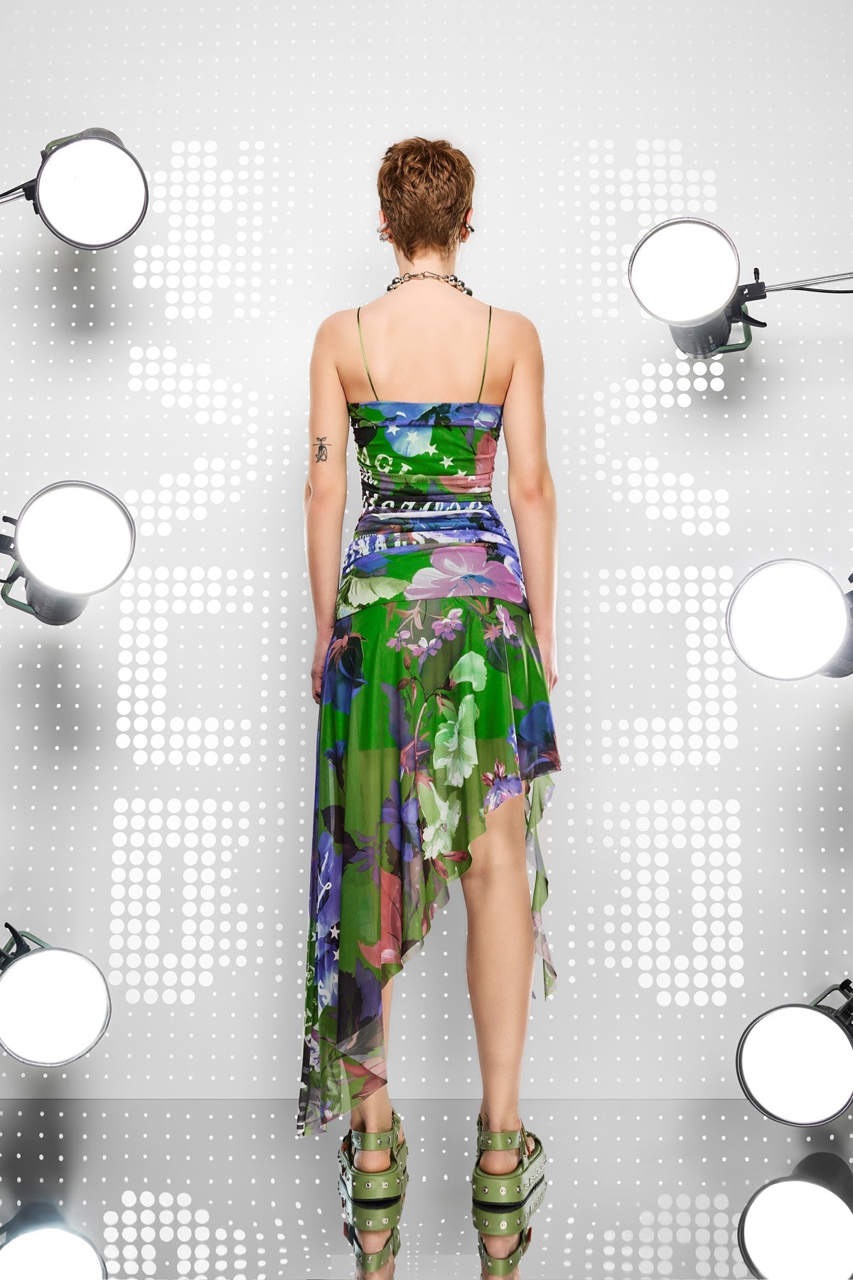 Yesil  Elbise 15367
