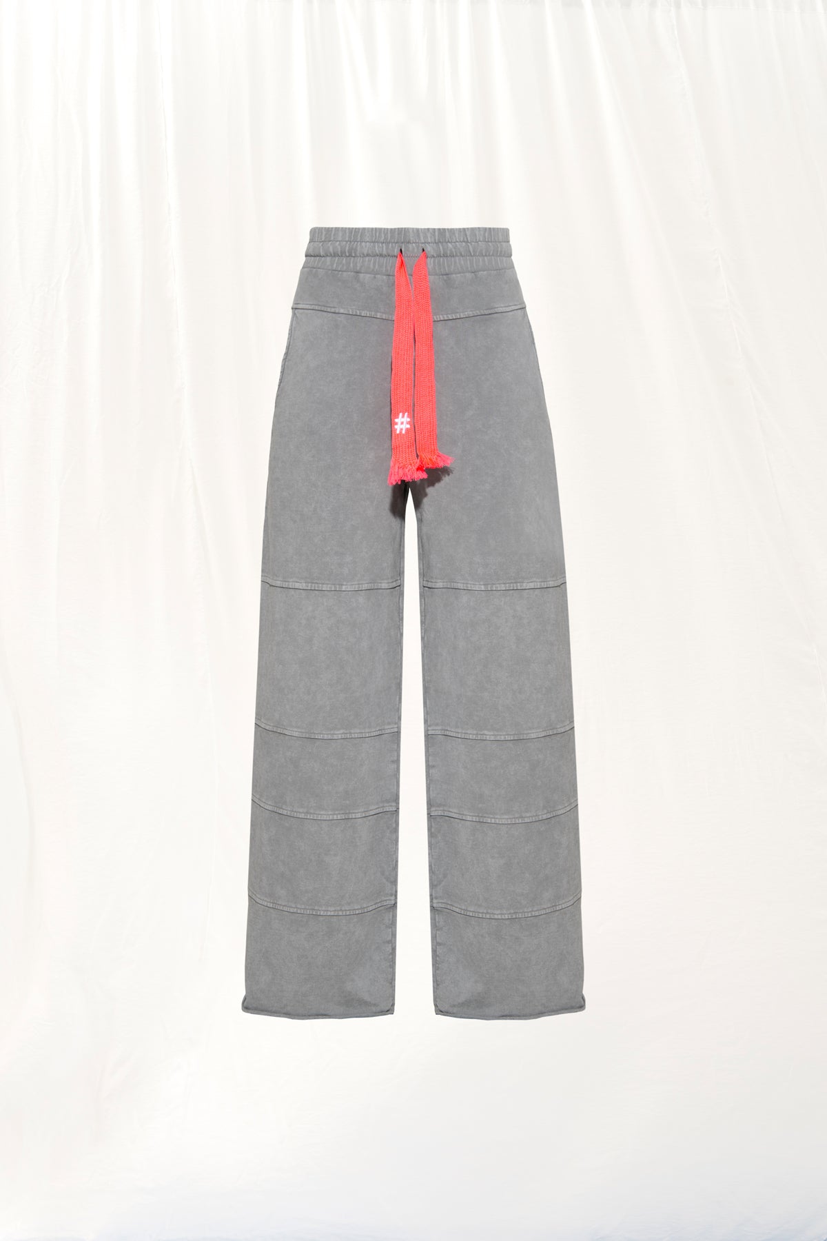 Gri Wide-Leg Pamuklu Pantolon 17045