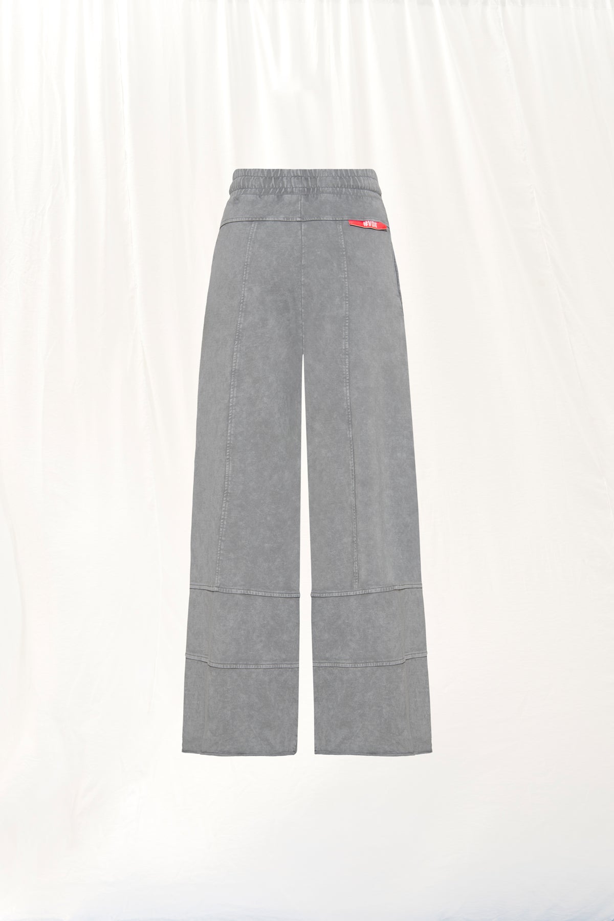 Gri Wide-Leg Pamuklu Pantolon 17045