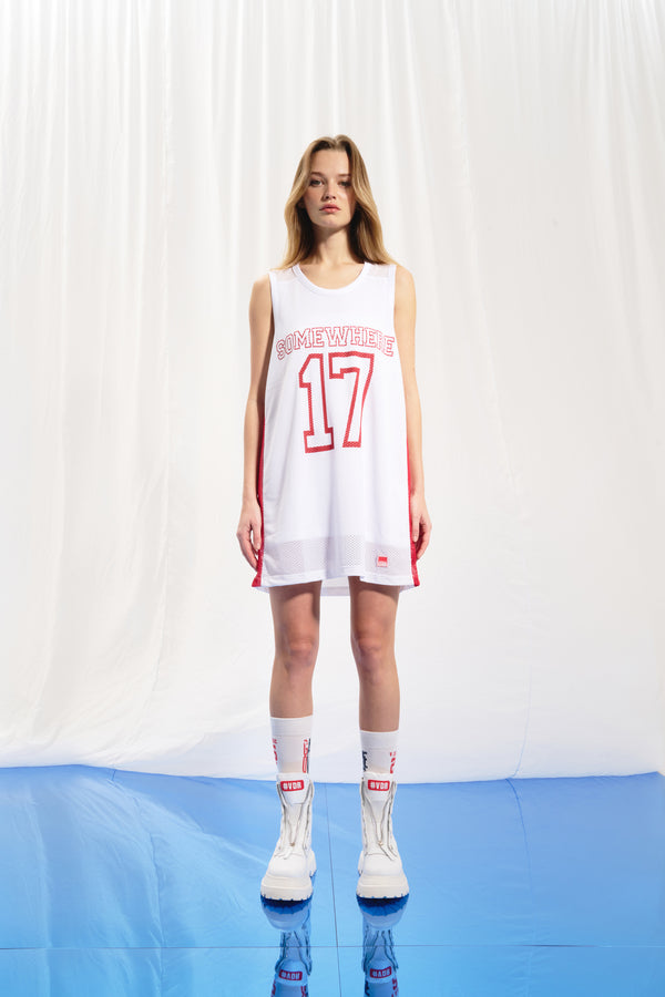 Beyaz BASKETBOL Elbise 17059