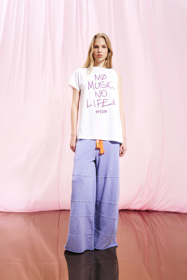 Beyaz Asimetrik T-shirt 17062