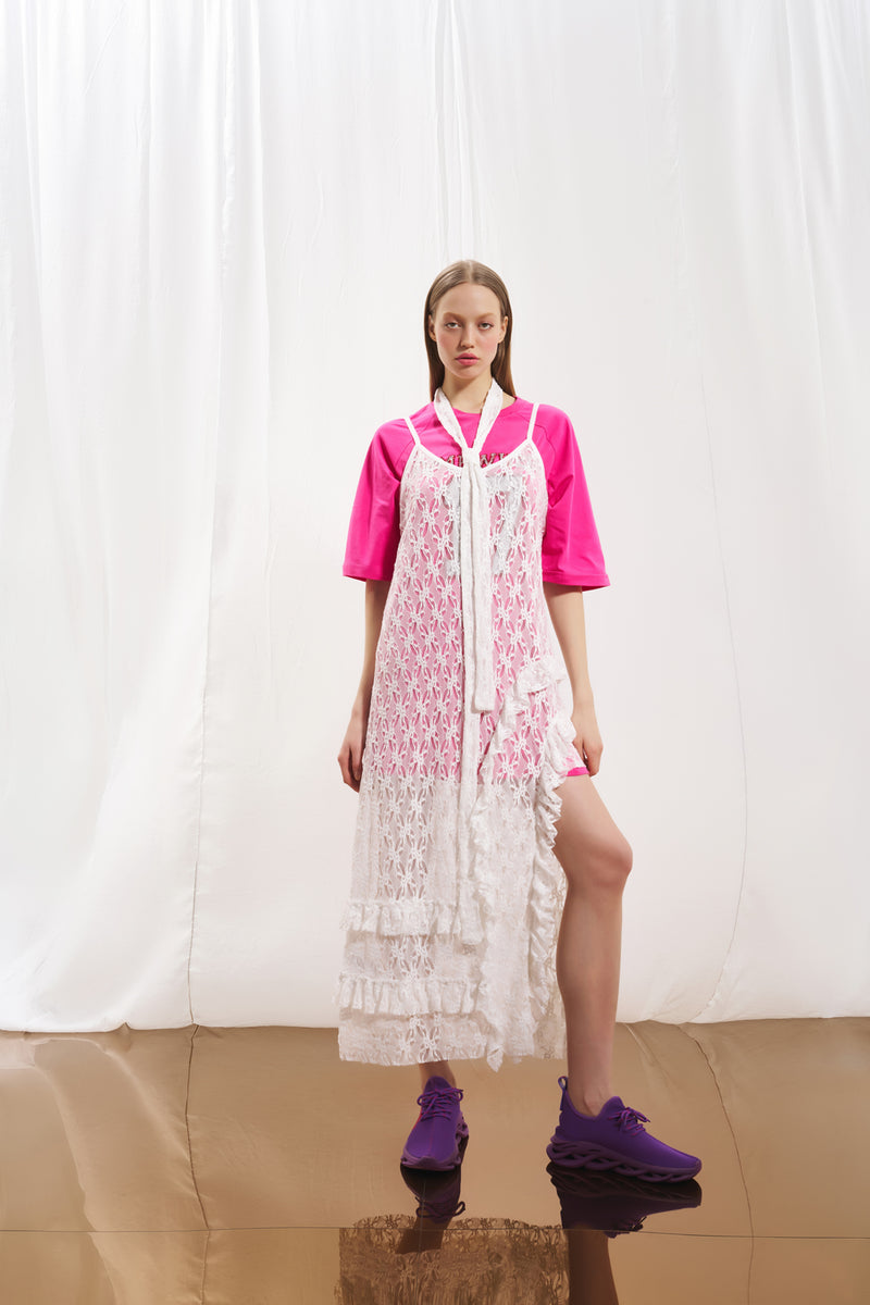 Pembe Payetli Oversize Tunik 17068