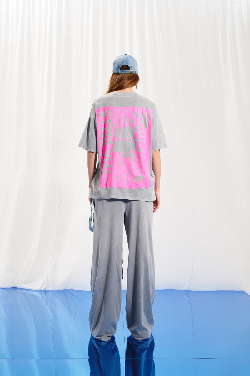 Gri Baskılı T-shirt 17069