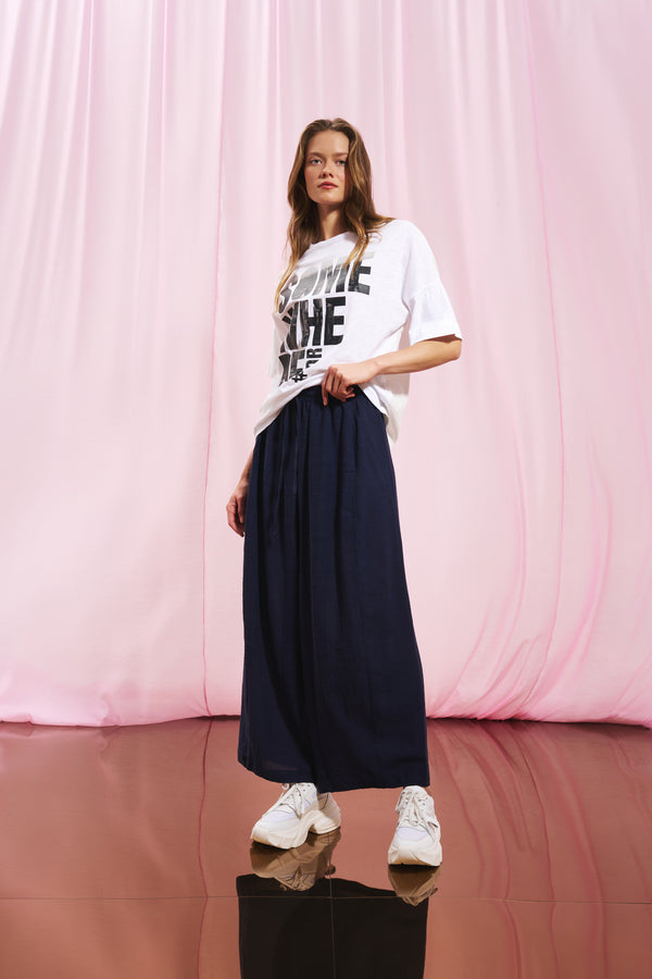 Beyaz Baskılı T-shirt 17084