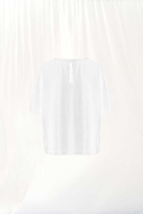 Beyaz Keten T-shirt 17096