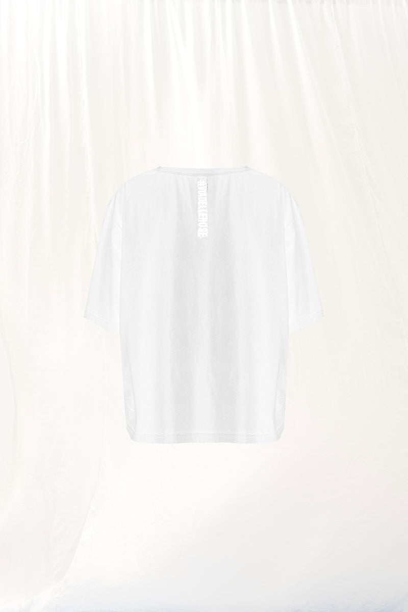Beyaz Keten T-shirt 17096