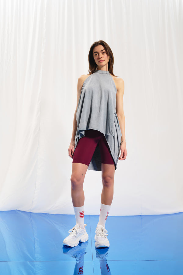 Gri Halter Yaka Tunik 17101