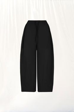 Siyah Poplin Baggy Pantolon 17107