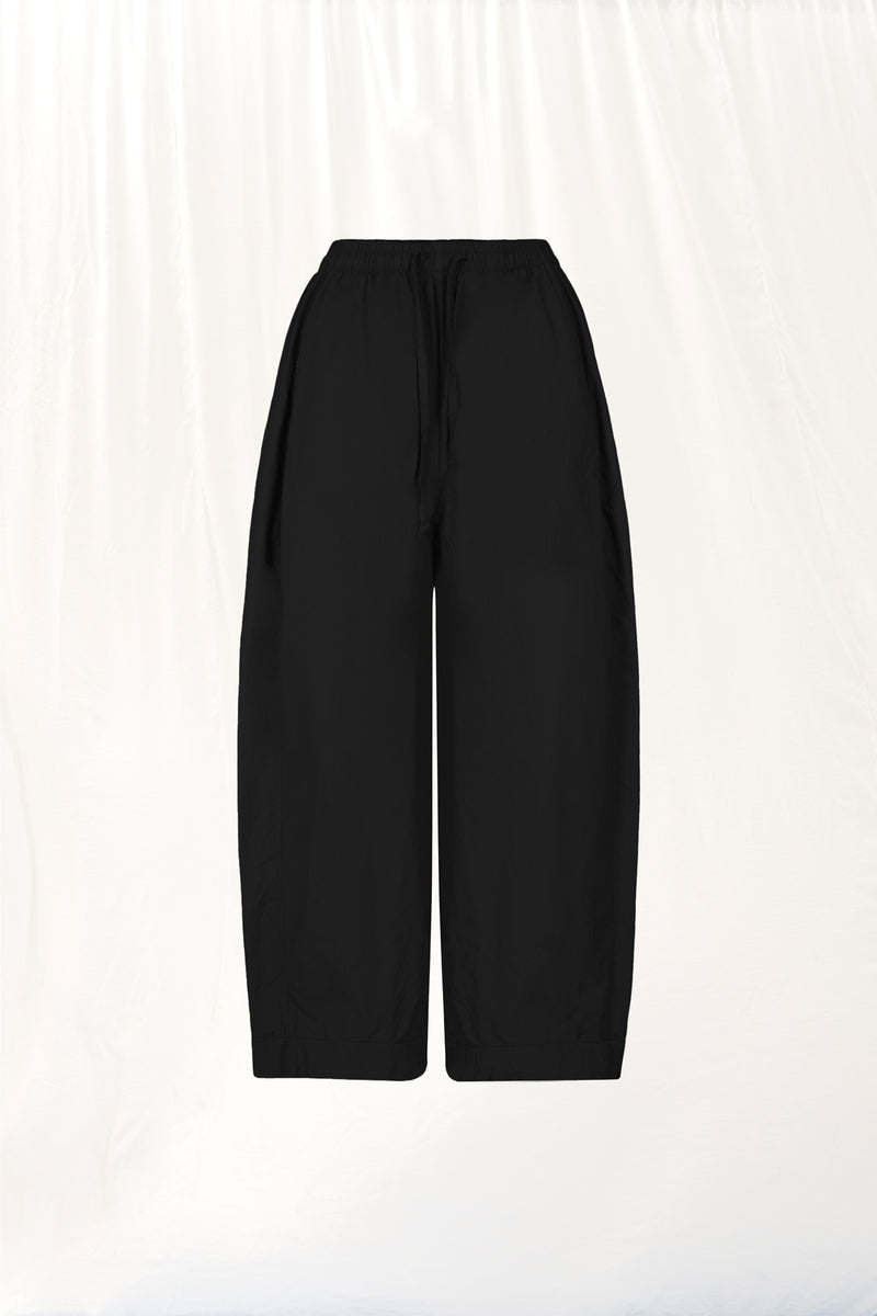 Siyah Poplin Baggy Pantolon 17107