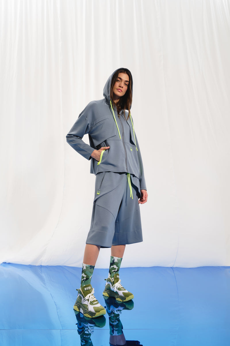 Gri Fermuarlı Sweatshirt 17144