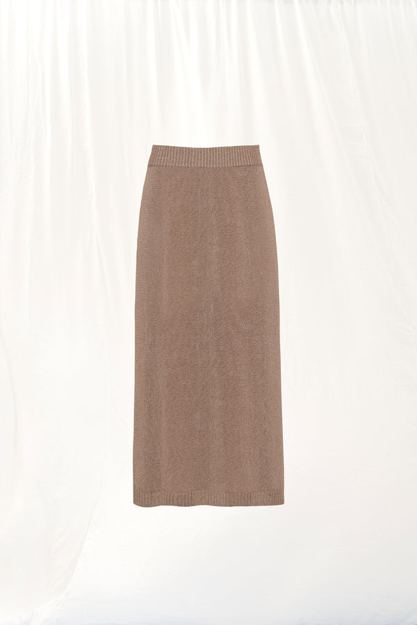 Vizon Triko Midi Etek 17176