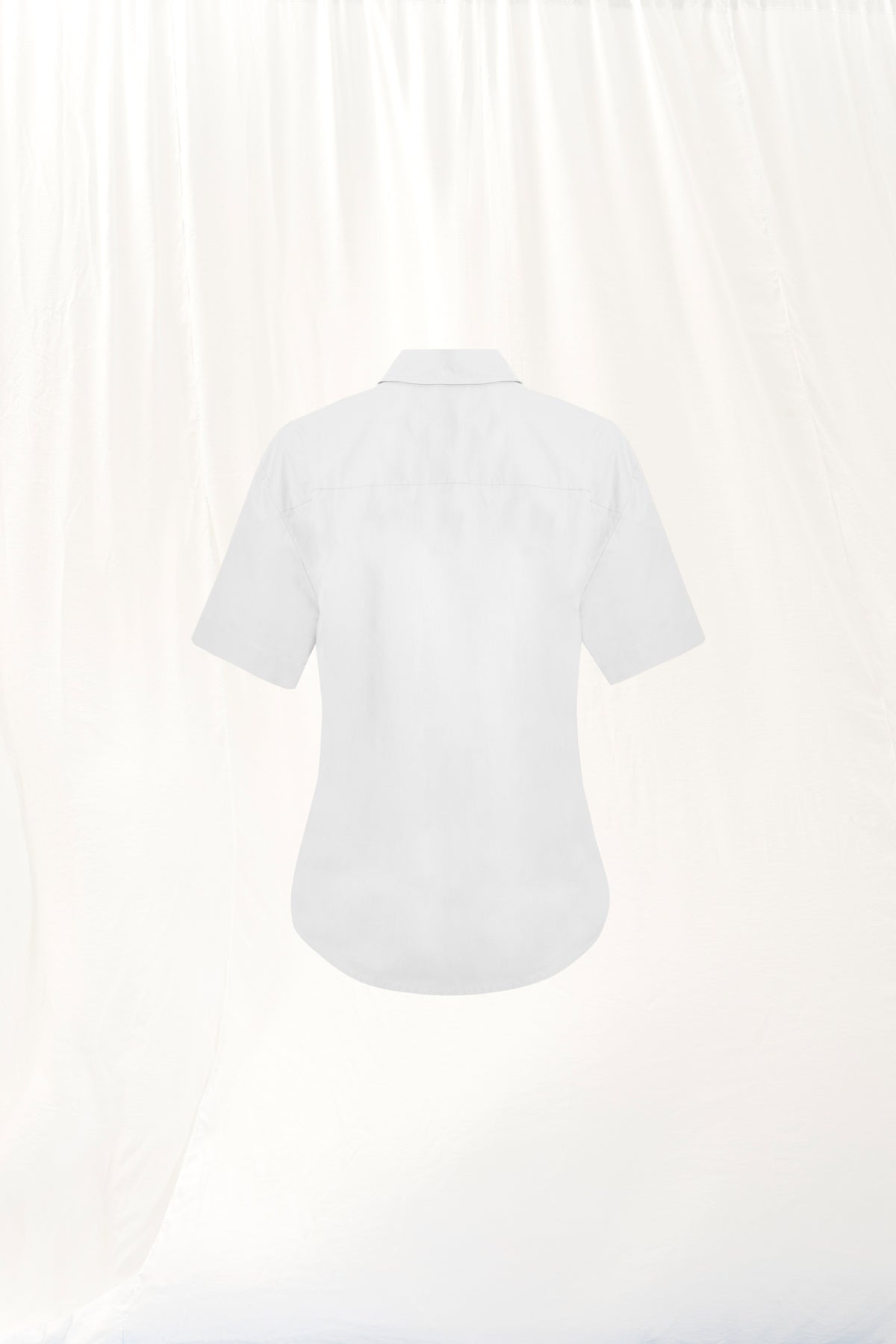 Beyaz Kisa Kollu Poplin Gömlek 17254