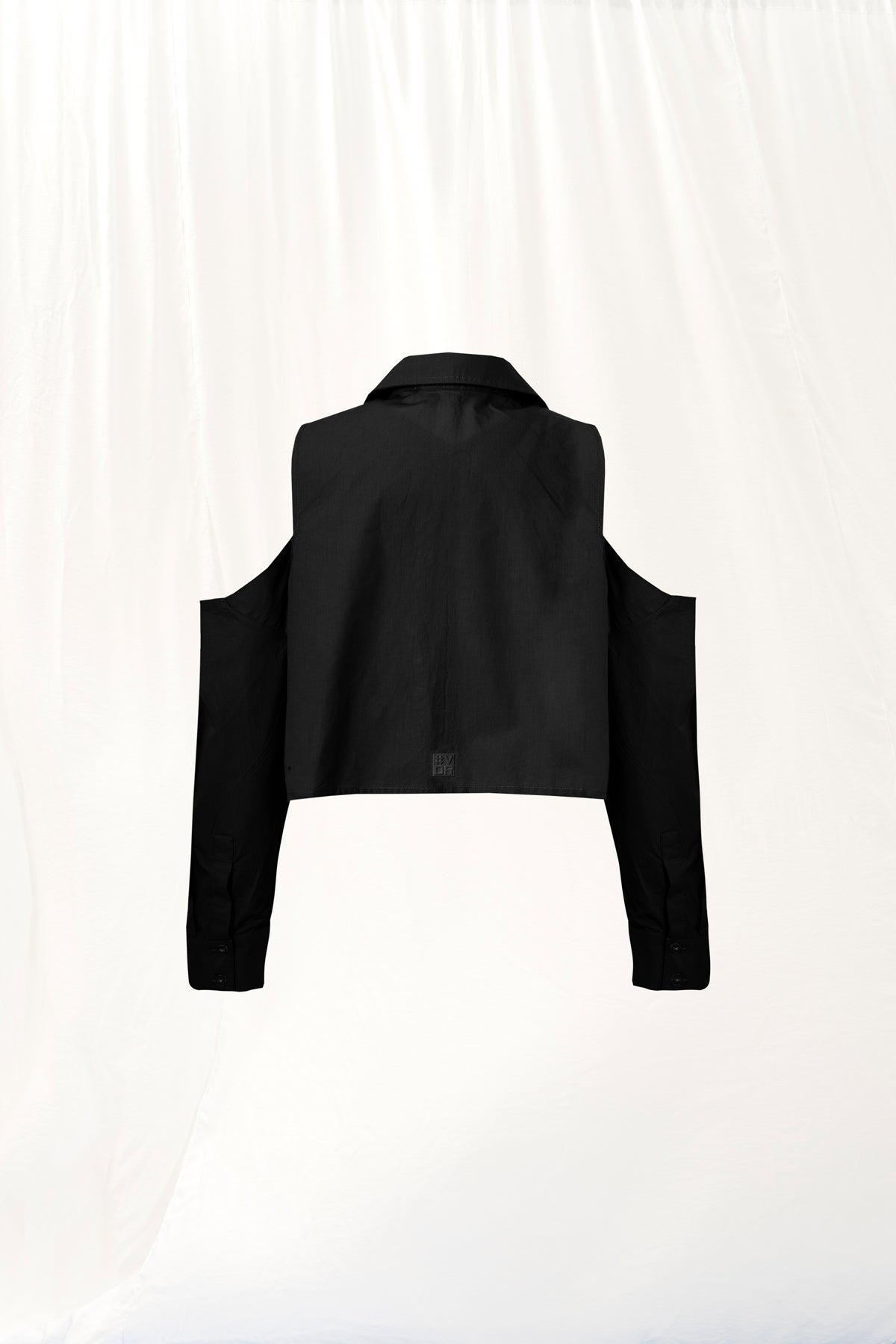 Siyah Pencere Detayli Poplin Gömlek 17256