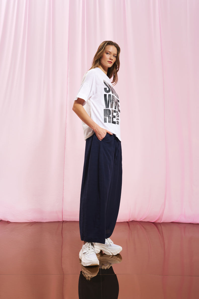 Lacivert Keten Pantolon 17272