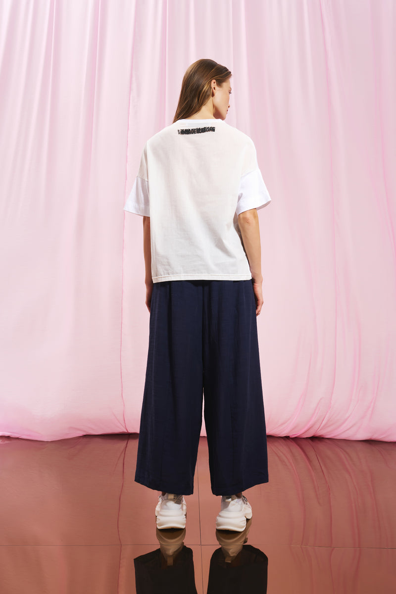 Lacivert Keten Pantolon 17272