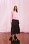 Bordo Saten Midi Etek 17285