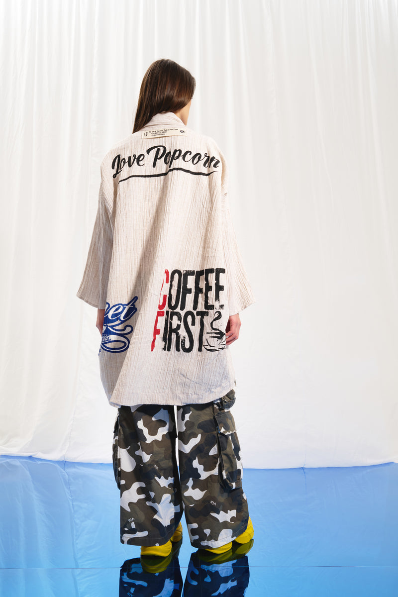 Bej Oversize Hırka 17297